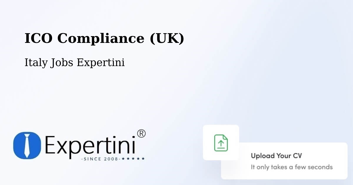 UK Data Protection & ICO Compliance – Rubiera - Italy Jobs Expertini